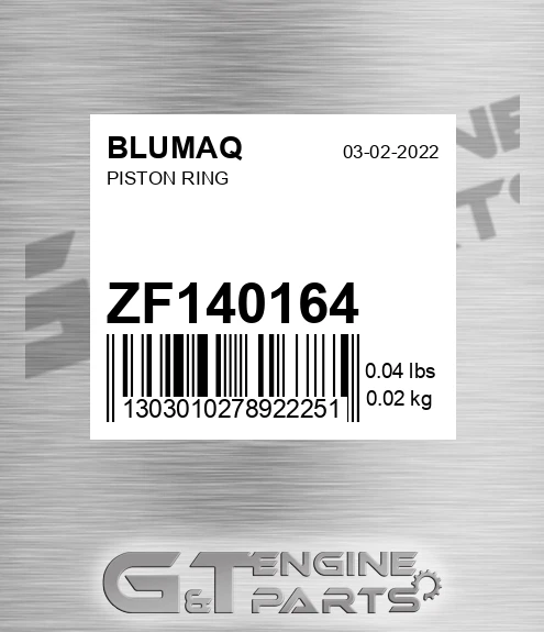 ZF140164 Piston Ring for BLUMAQ