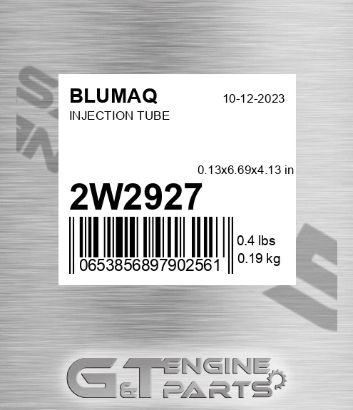 2W-2927 Injection Tube for BLUMAQ