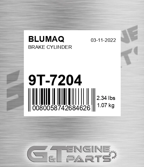9T-7204 Brake Cylinder for BLUMAQ