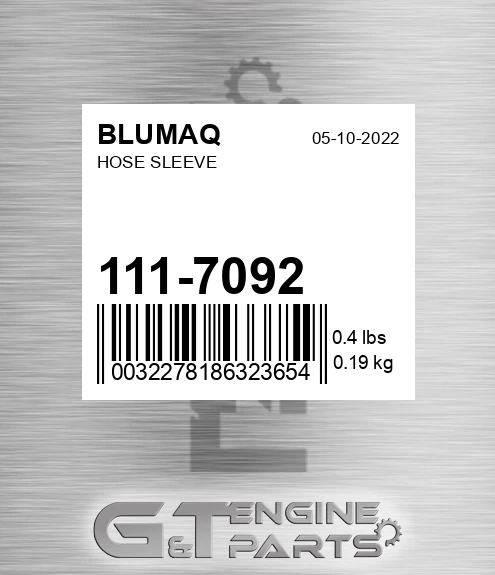 111-7092 Hose Sleeve for BLUMAQ