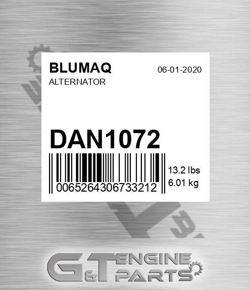 DAN1072 Alternator