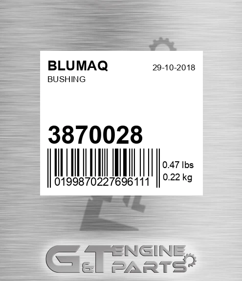 3870028 Bushing for BLUMAQ