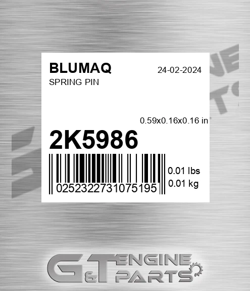 2K-5986 Spring Pin for BLUMAQ