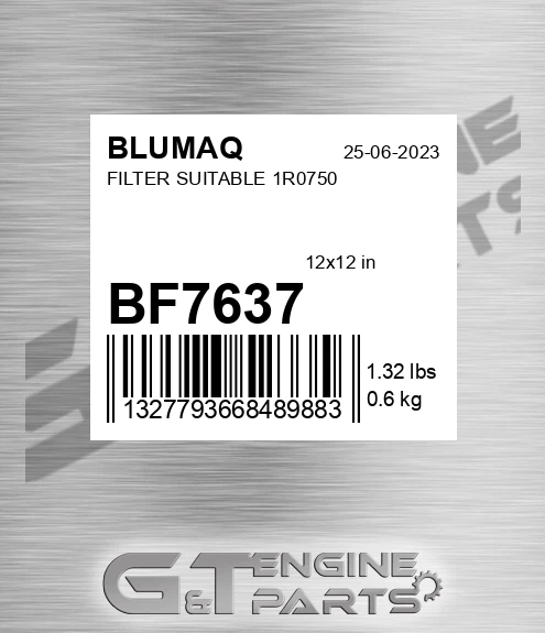 BF7637 BLUMAQ Filter Suitable 1r0750
