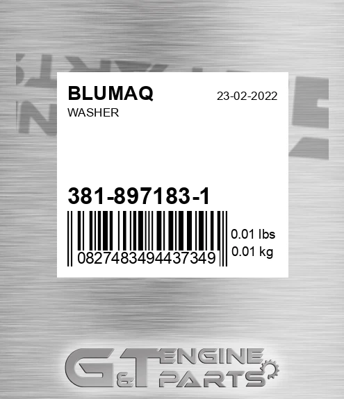 381-897183-1 Washer for BLUMAQ