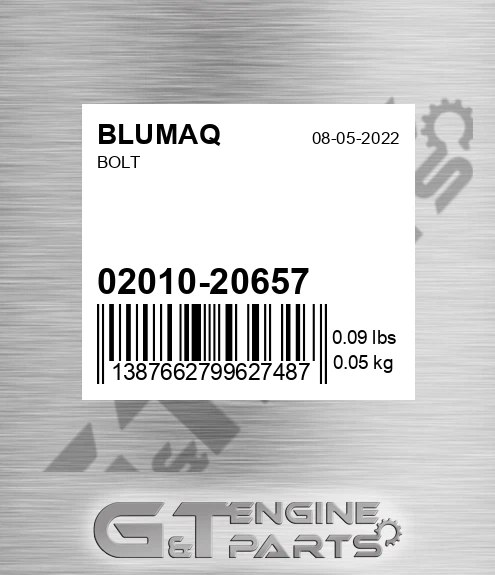 02010-20657 Bolt for BLUMAQ