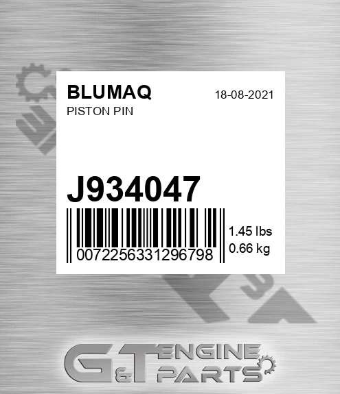 J934047 BLUMAQ Piston Pin