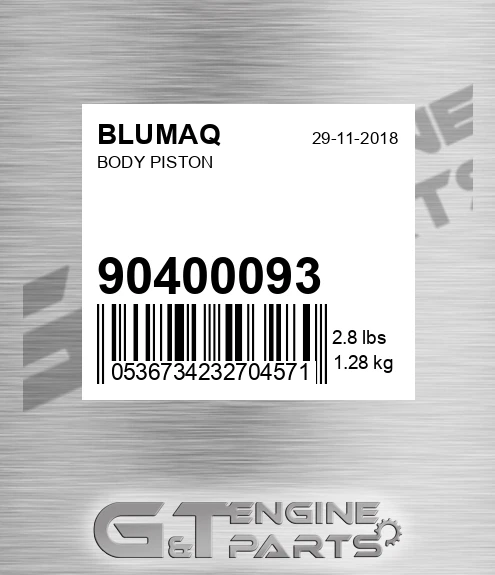 904.00093 Body Piston for BLUMAQ