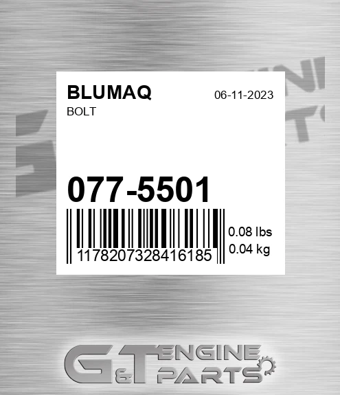 077-5501 Screw for BLUMAQ