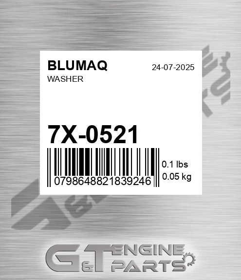 7X-0521 Washer for BLUMAQ