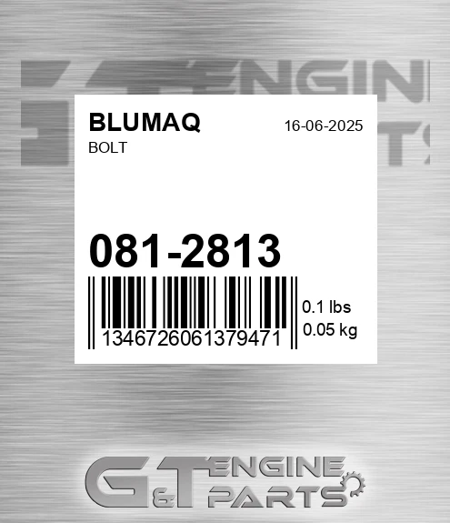 081-2813 Bolt for BLUMAQ