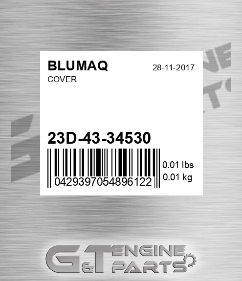 23D-43-34530 Cover for BLUMAQ