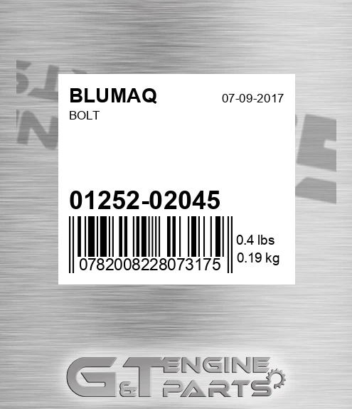 01252-02045 Bolt for BLUMAQ