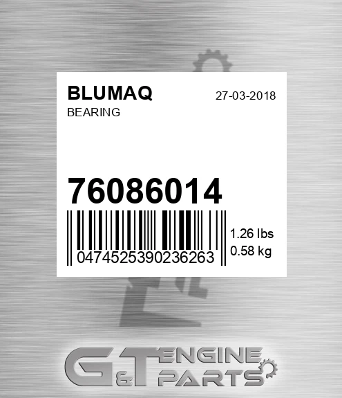 76086014 BLUMAQ Bearing