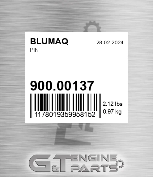 900.00137 Pin for BLUMAQ
