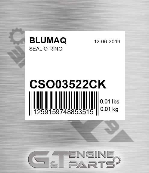 CSO03522CK Seal O-ring