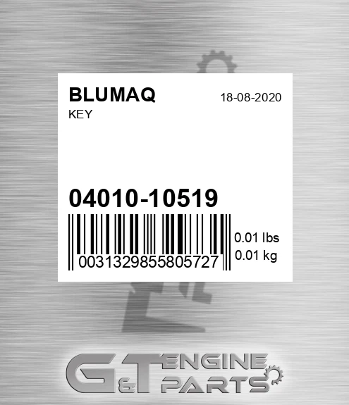 04010-10519 Key for BLUMAQ