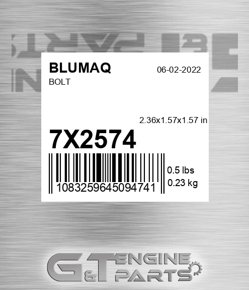 7X-2574 Bolt for BLUMAQ