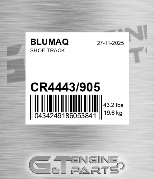 CR4443/905 Shoe Track for BLUMAQ