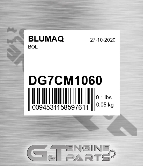 DG7CM1060 Bolt for BLUMAQ