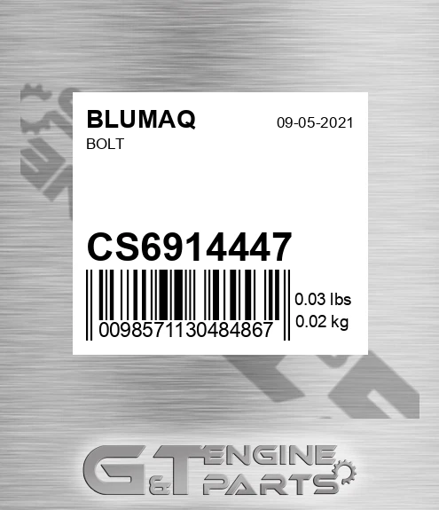 CS6914447 Bolt for BLUMAQ