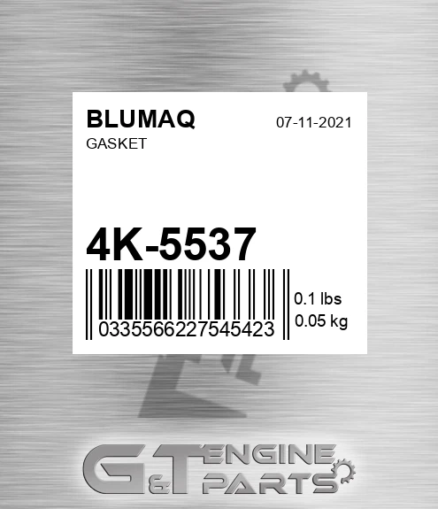 4K-5537 Gasket for BLUMAQ