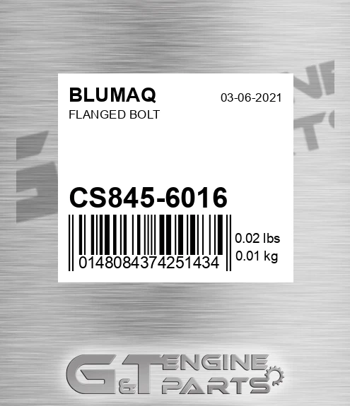 CS845-6016 Flanged Bolt for BLUMAQ