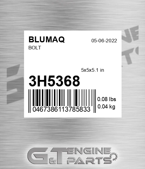 3H-5368 Bolt for BLUMAQ