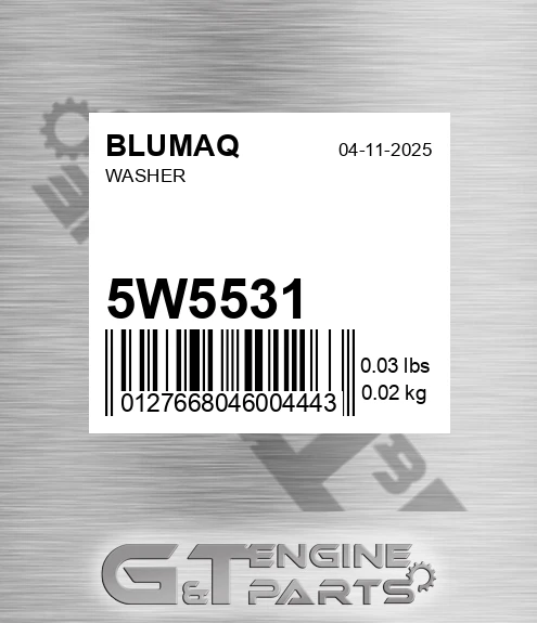 5W-5531 Washer for BLUMAQ