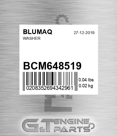 BCM64851.9 Washer for BLUMAQ