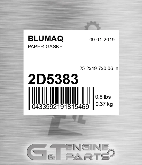 2D-5383 Paper Gasket for BLUMAQ