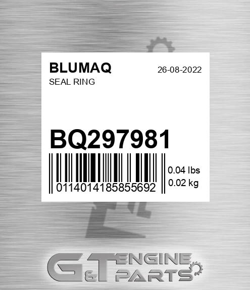 BQ297981 Seal Ring for BLUMAQ