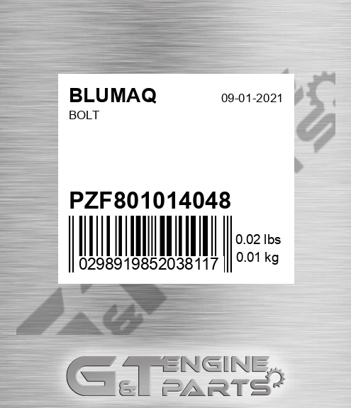 PZF801014048 Bolt for BLUMAQ