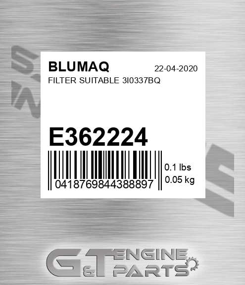 E362224 Filter Suitable 3i0337bq