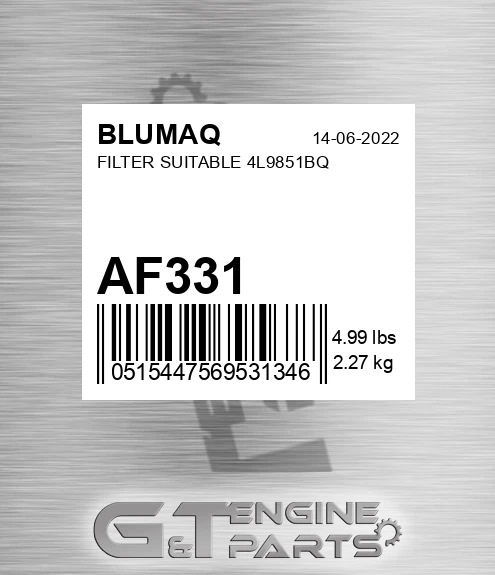 AF331 Filter Suitable 4l9851bq