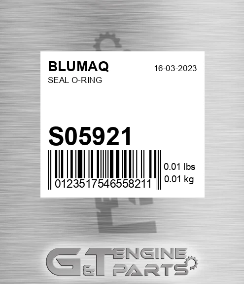 S05921 Seal O-ring