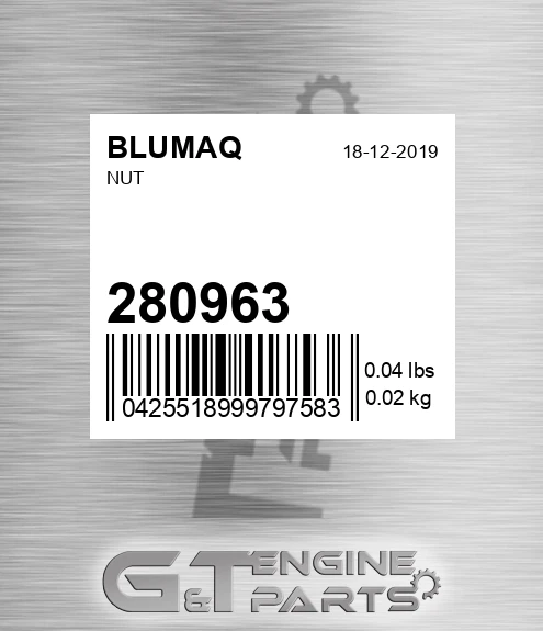 280963 Nut