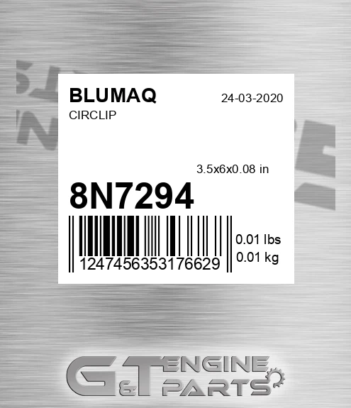8N-7294 Ring,retaining for BLUMAQ