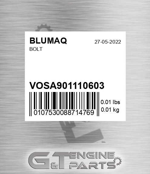 VOSA9011-10603 Bolt for BLUMAQ