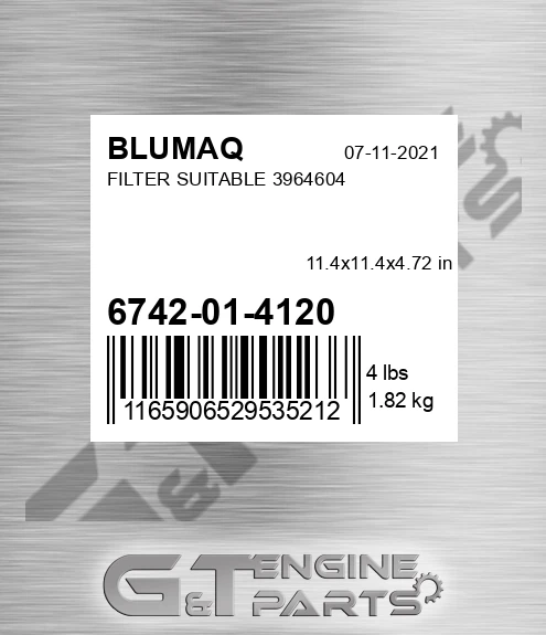 6742-01-4120 Filter Suitable 3964604