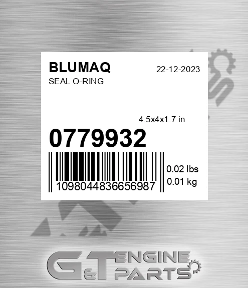 077-9932 Seal O-ring for BLUMAQ