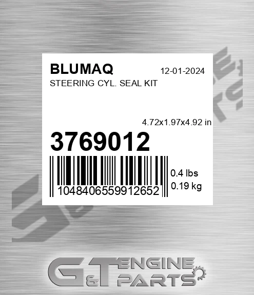 376-9012 Steering Cyl. Seal Kit