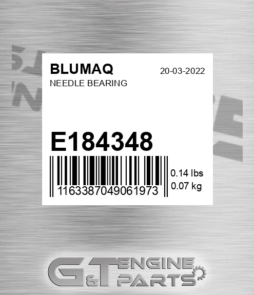 E184348 BLUMAQ Needle Bearing
