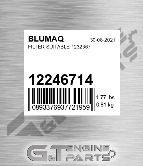 12246714 Filter Suitable 1232367 for BLUMAQ