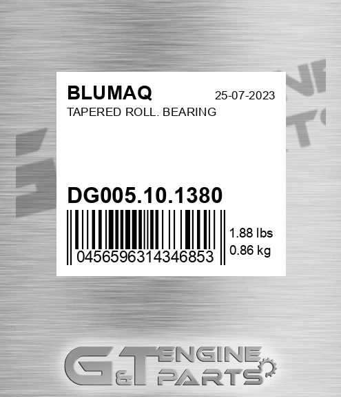 DG005.10.1380 Tapered Roll. Bearing for BLUMAQ