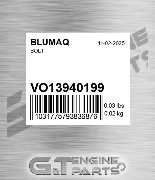 VO13940199 Bolt for BLUMAQ