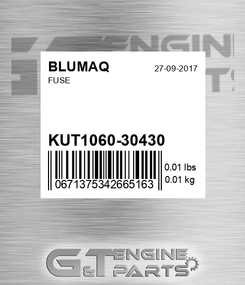 KUT1060-30430 Fuse for BLUMAQ