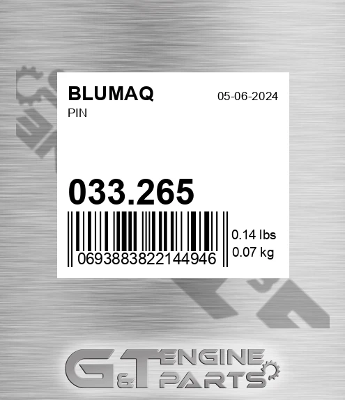 033.265 Pin for BLUMAQ