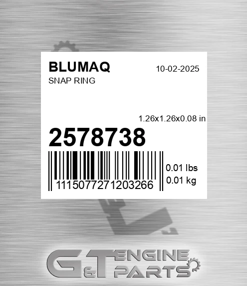 257-8738 Snap Ring for BLUMAQ