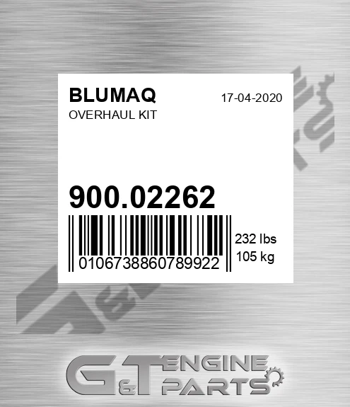 900.02262 Overhaul Kit for BLUMAQ